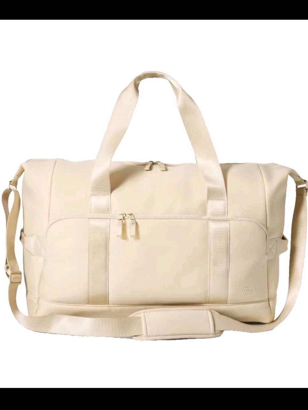 Faux Neoprene Weekender Bag - All In Motion - Cream